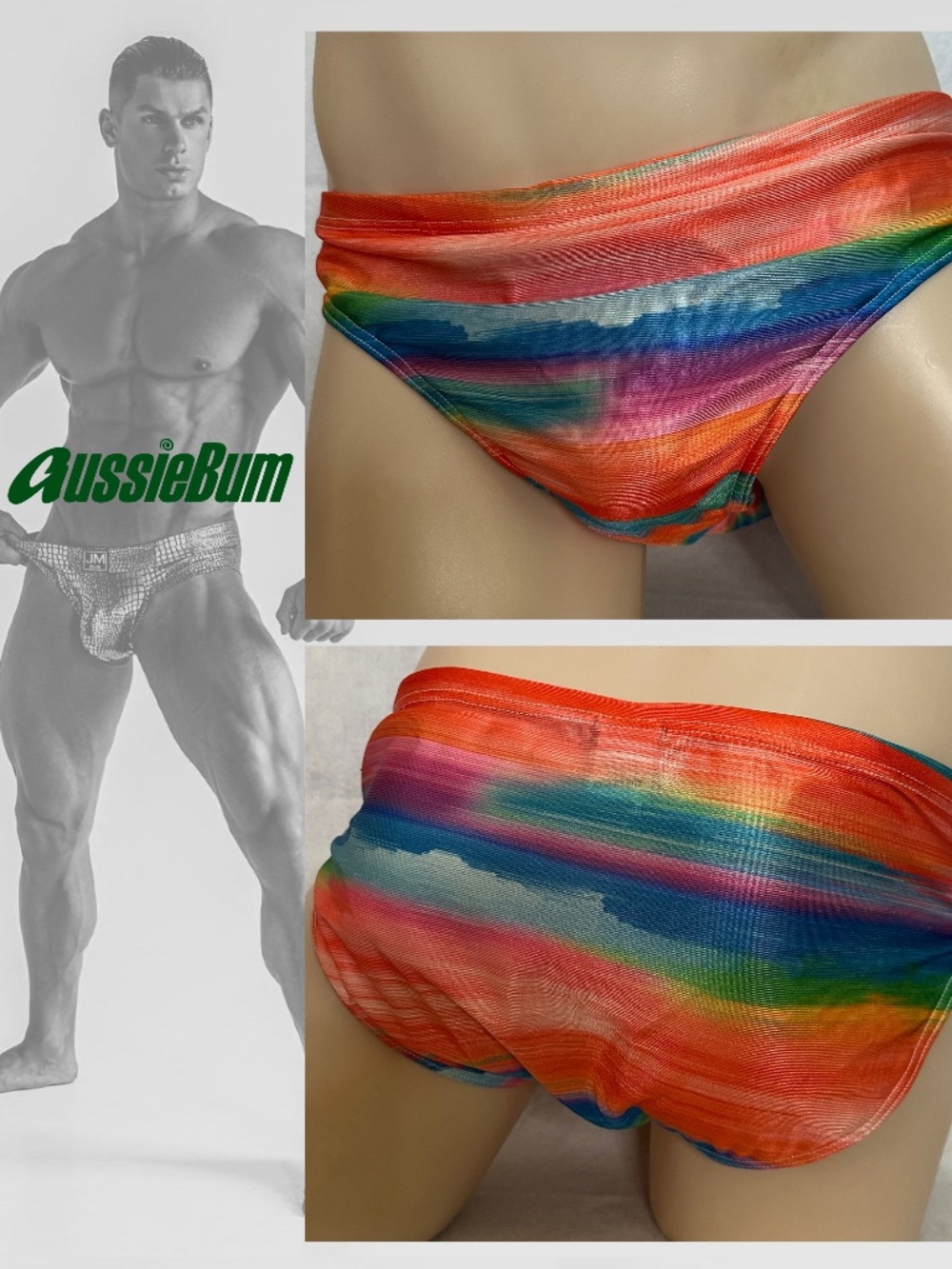 Aussiebum Swimsuit XL Gently worn 100% polyester Internal drawstring